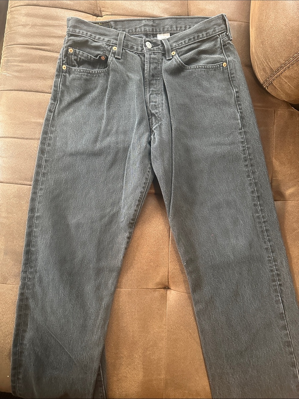 Levi's Straight Fit Dark Gray Men's Jeans